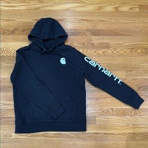 Carhartt Black Sweater with Hood and Comfortable Material